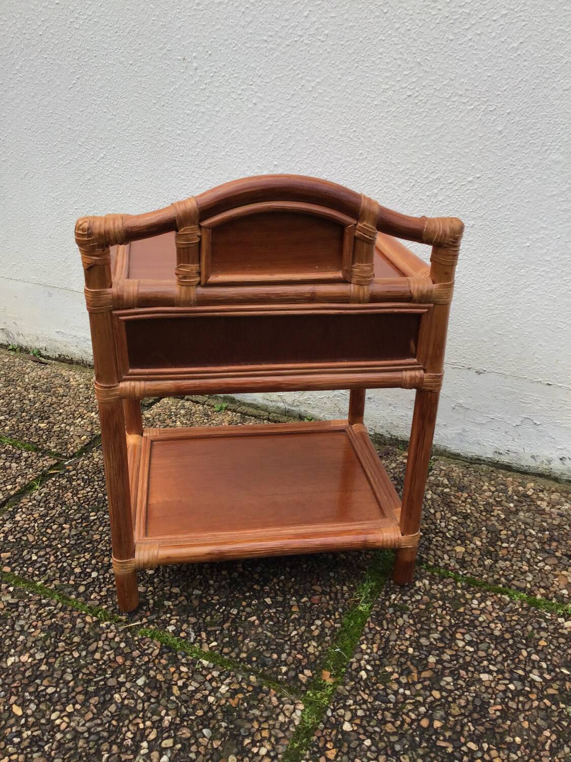 Rattan bedside