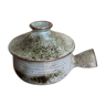 Acth Thierry stoneware bonbonnière / vintage pan sugar bowl