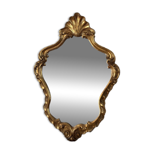 Miroir coquille doré