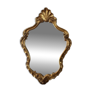 Miroir coquille doré