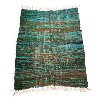 Boucherouite Berber kilim rug 110x130