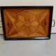 Antique wooden tray with inlay