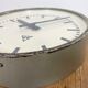 Grey Industrial Factory Wall Clock from Pragotron, 1960s