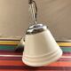 Old white opaline suspension - alu support 50 years vintage