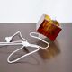 Cubic table lamp "Coca" in Murano glass, Italy, 1970s