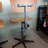 Set of 4 adjustable workshop high chairs