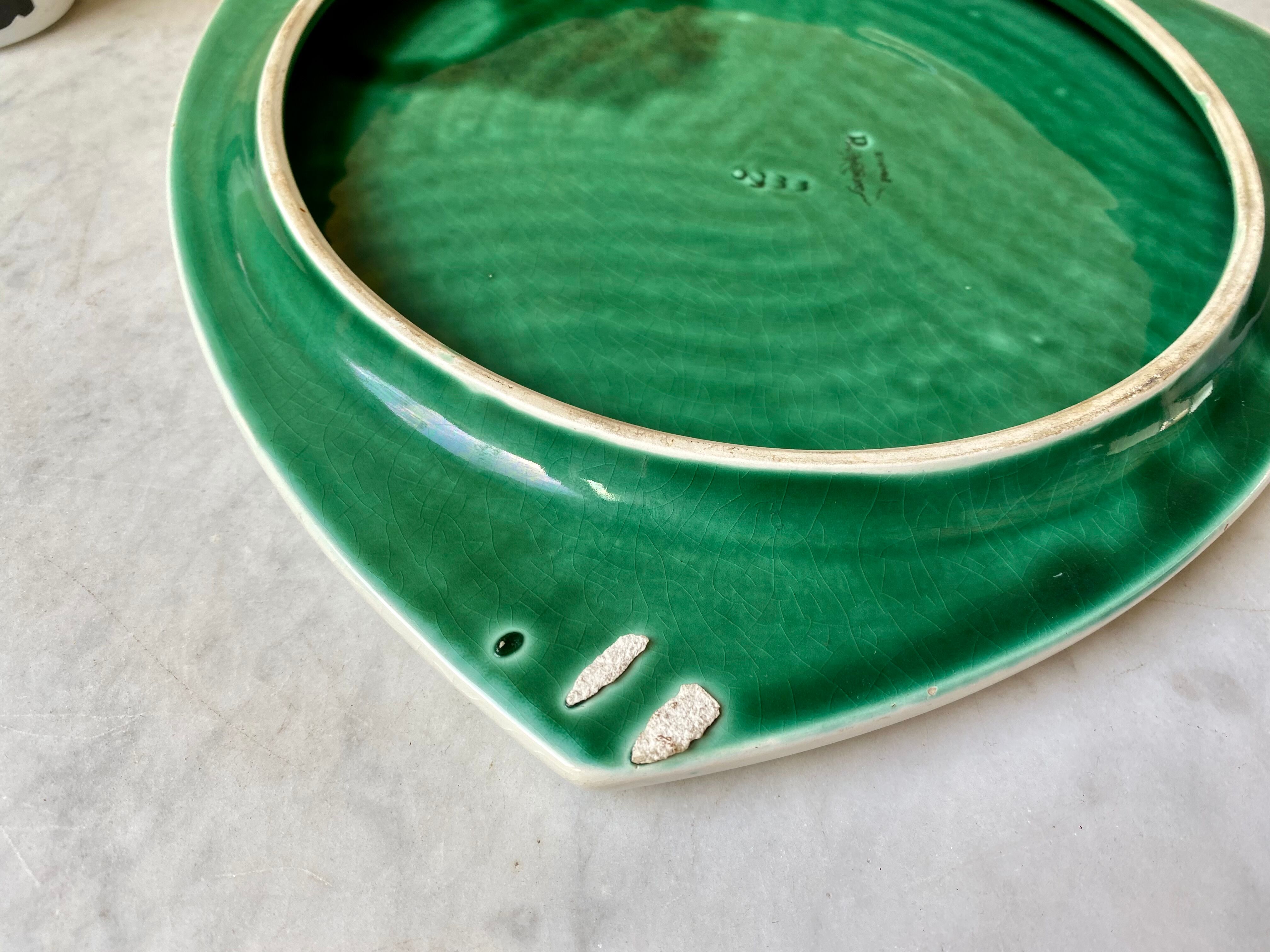 Ceramic table mat of Sarreguemines vintage design 60s