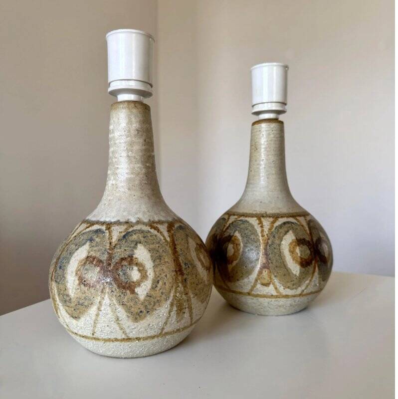 Vintage Danish table lamps in ceramic from Søholm, 1960s, set of 2