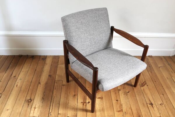Paire de fauteuils scandinaves vintage teck 1960