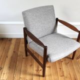 Pair of vintage Scandinavian teak armchairs from the 1960s