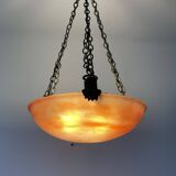 Art Deco pendant light in marbled glass