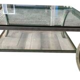Table basse vintage des années 70 design par Pierre Vandel. Très bon état.