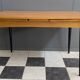 Wood enlarging dining table black wood legs 1960s