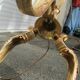 Vintage floor lamp in bronze, brass and onyx, tripod