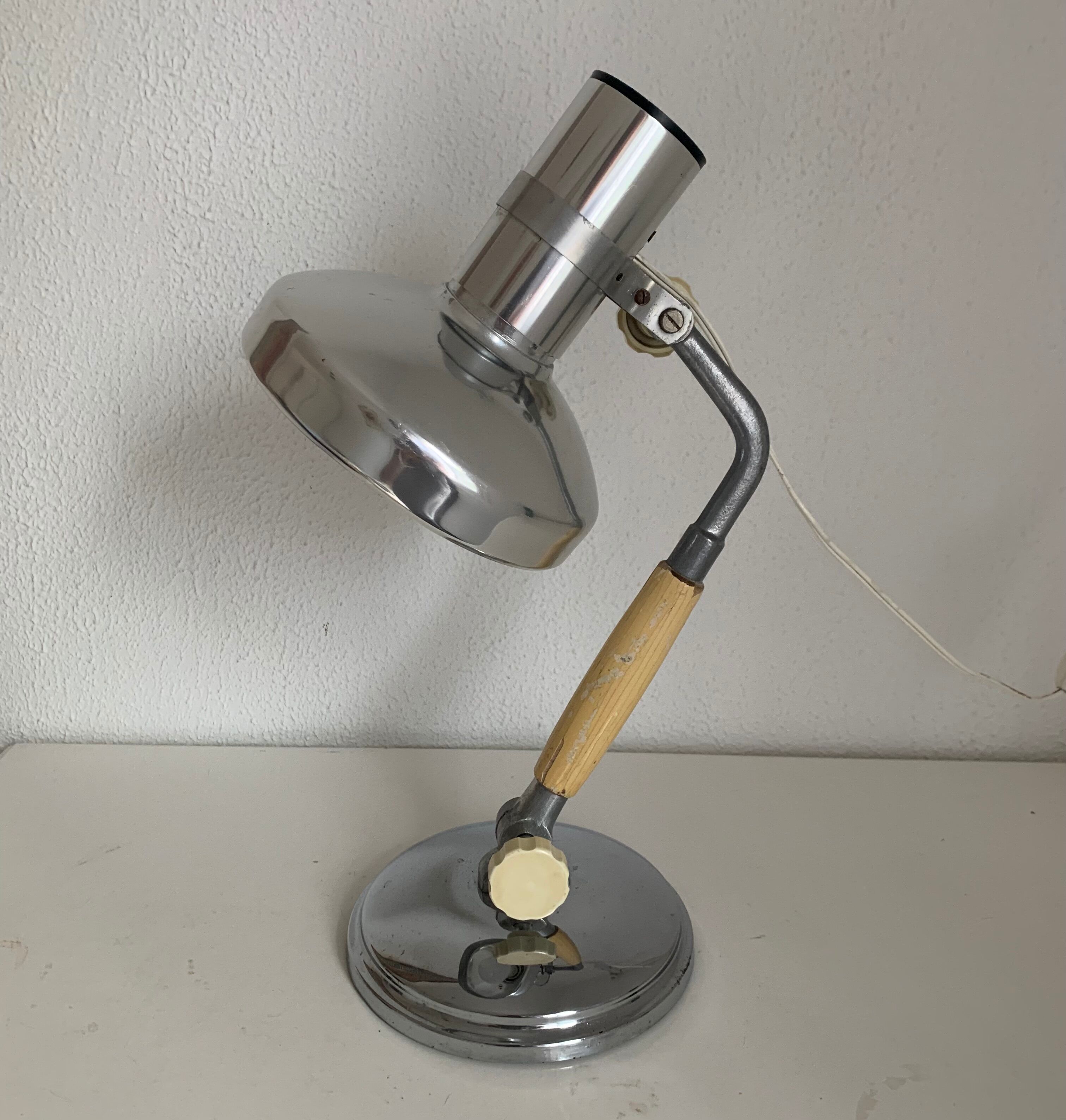 Vintage 1950 industrial table lamp Kurt Rosenthal - 43 cm