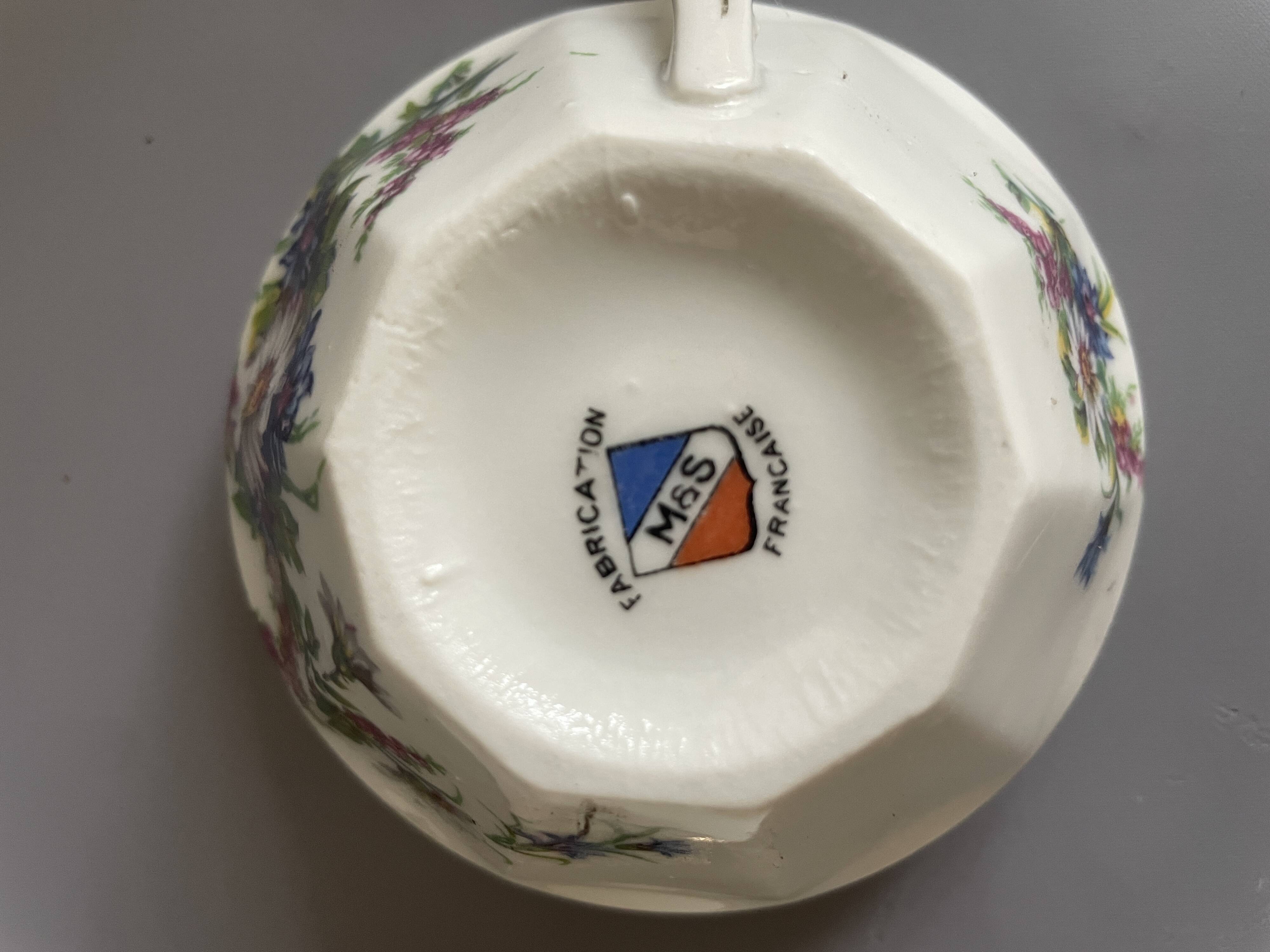 M&S porcelain coffee cups and saucers