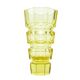 Art Deco vase, yellow crystal, designed by J. Hoffmann, Czechoslovakia, 1930s