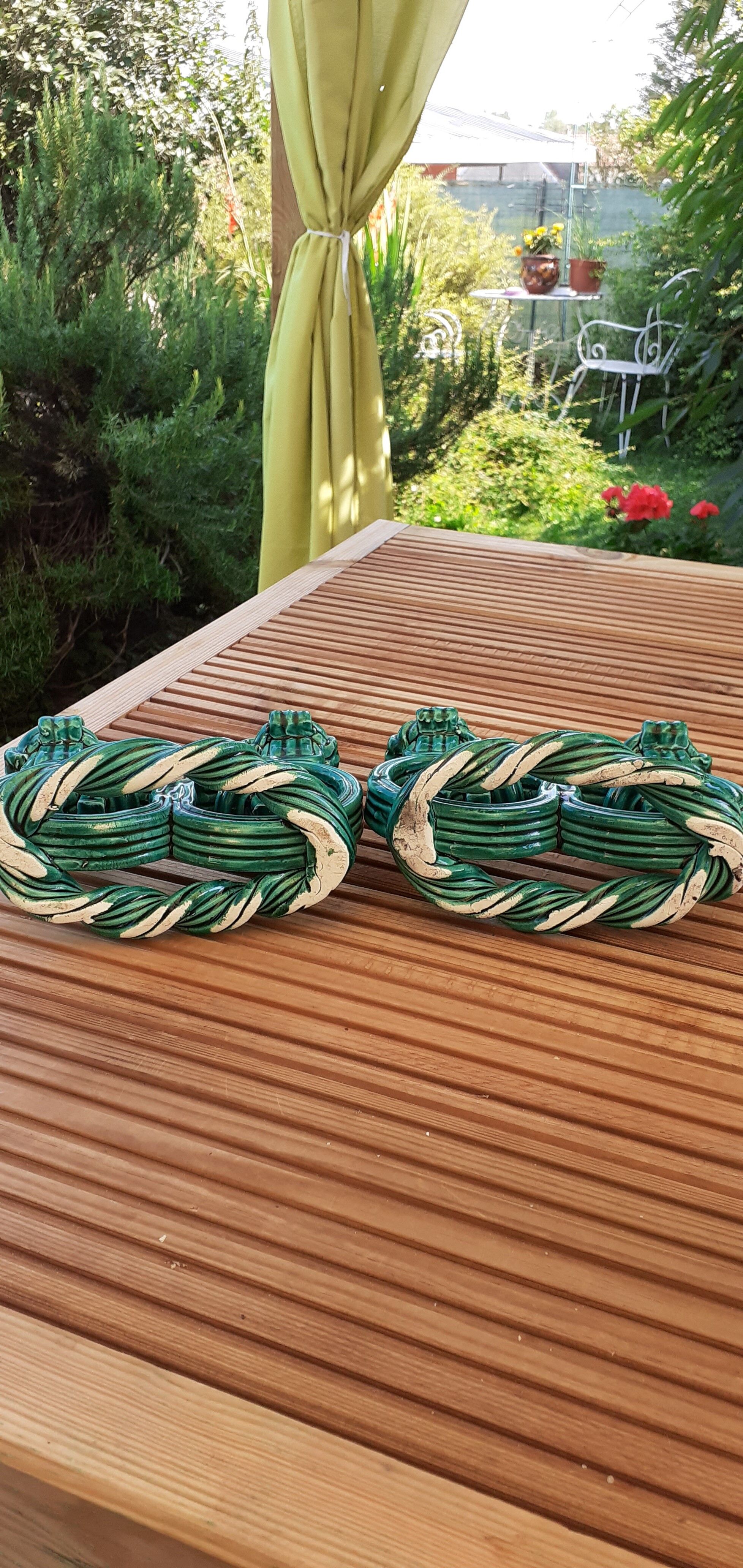 Candle holders year 50/60 ceramic