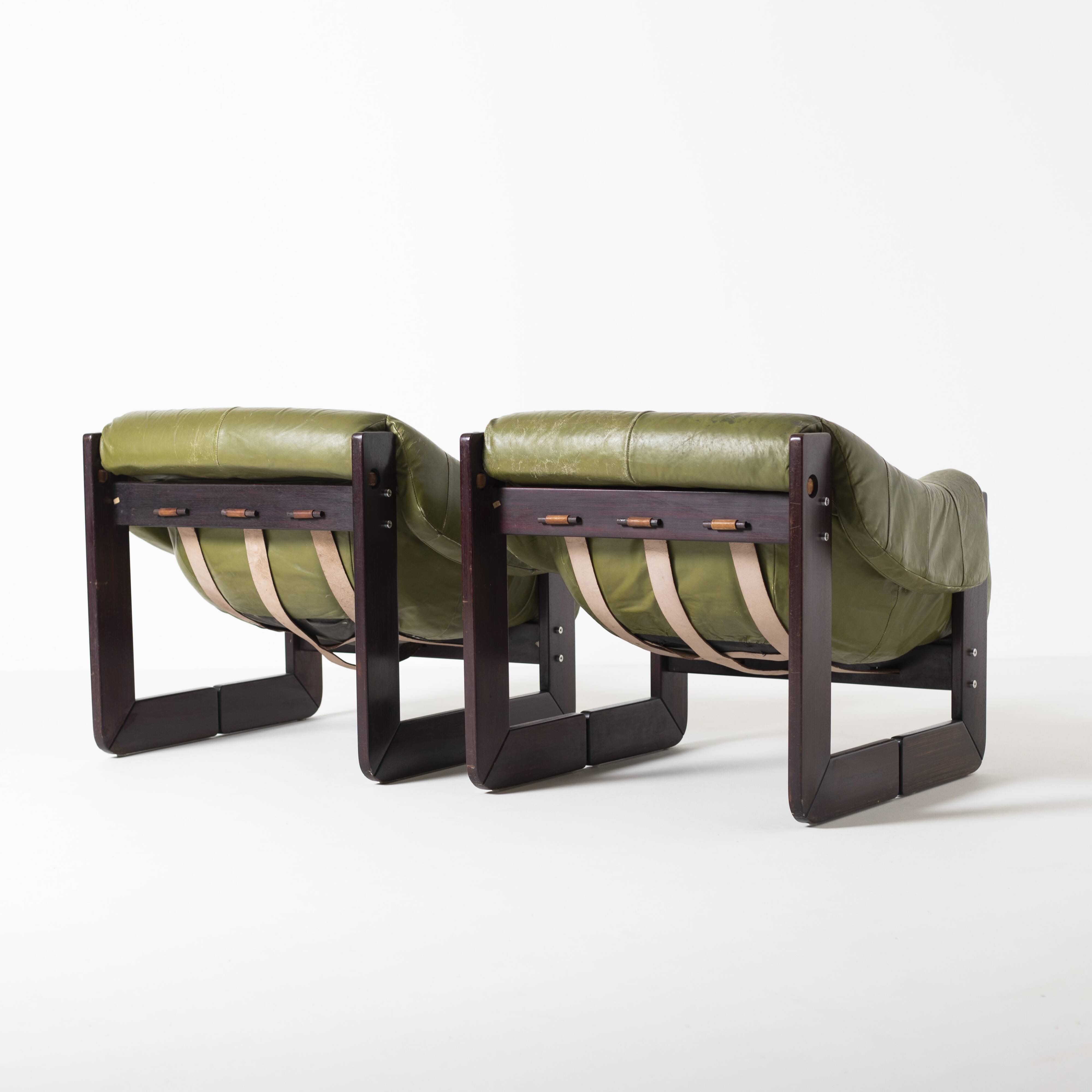Percival Lafer MP97 pair of Lounge Chairs Brazil 1970s