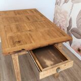 Vintage solid oak farmhouse table