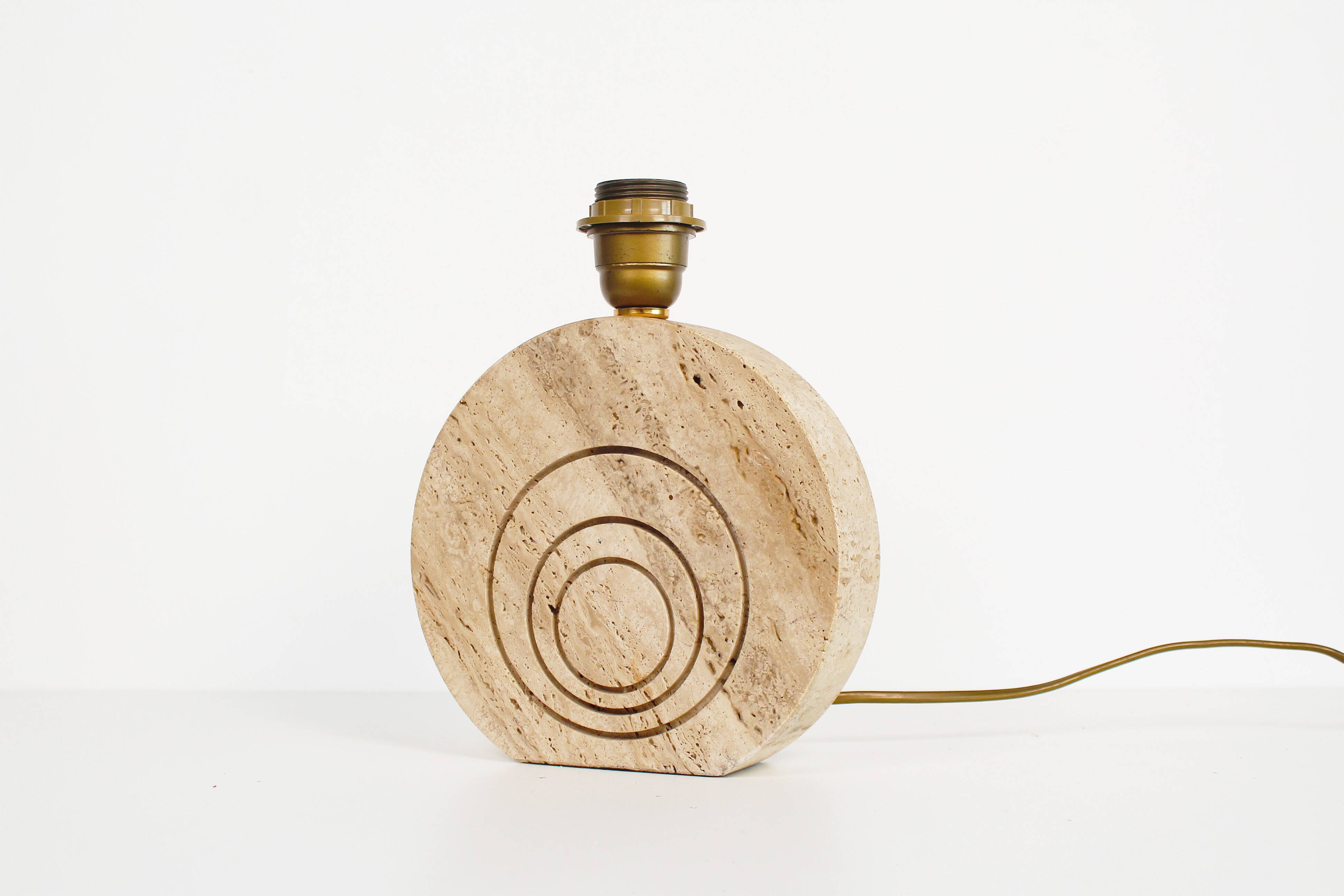 1970's original vintage travertin Table Lamp