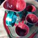 Art pottery of Val-de-Vie M.Clément pitcher with four cups dimension: height -20cm- l
