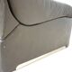 Fauteuil en cuir Saporiti Vela Alta avec pouf par Giovanni Offredi