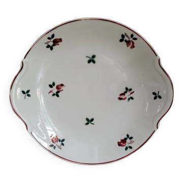 Plat de présentation en porcelaine motif fleurs