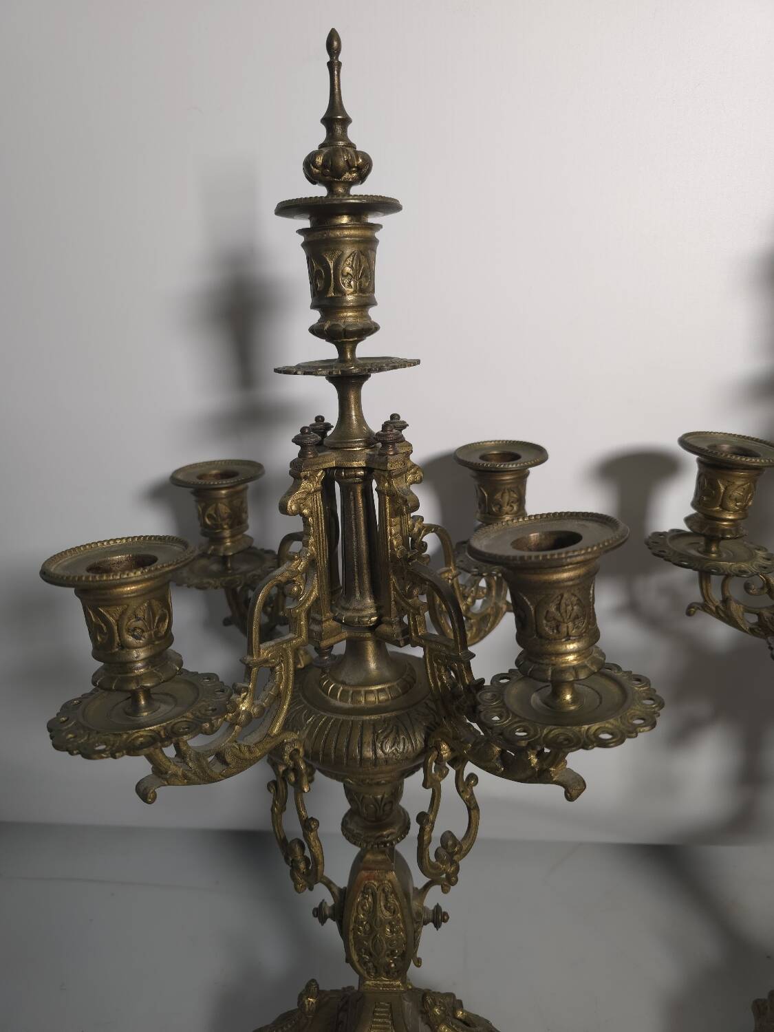 Pair of bronze candlesticks