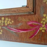 Vintage hand painted wooden mirror 46*30