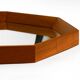 Very nice 1960s octagonal teak wall mirror | 45cm