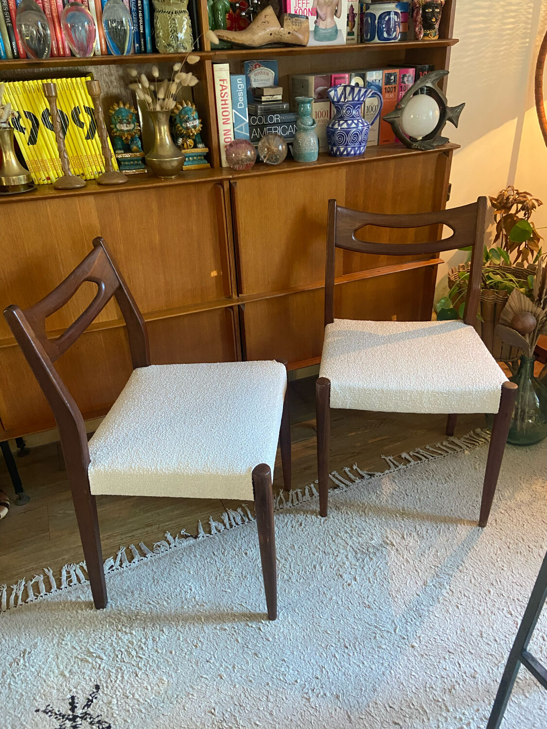 Series of 6 Danish teak chairs 60s