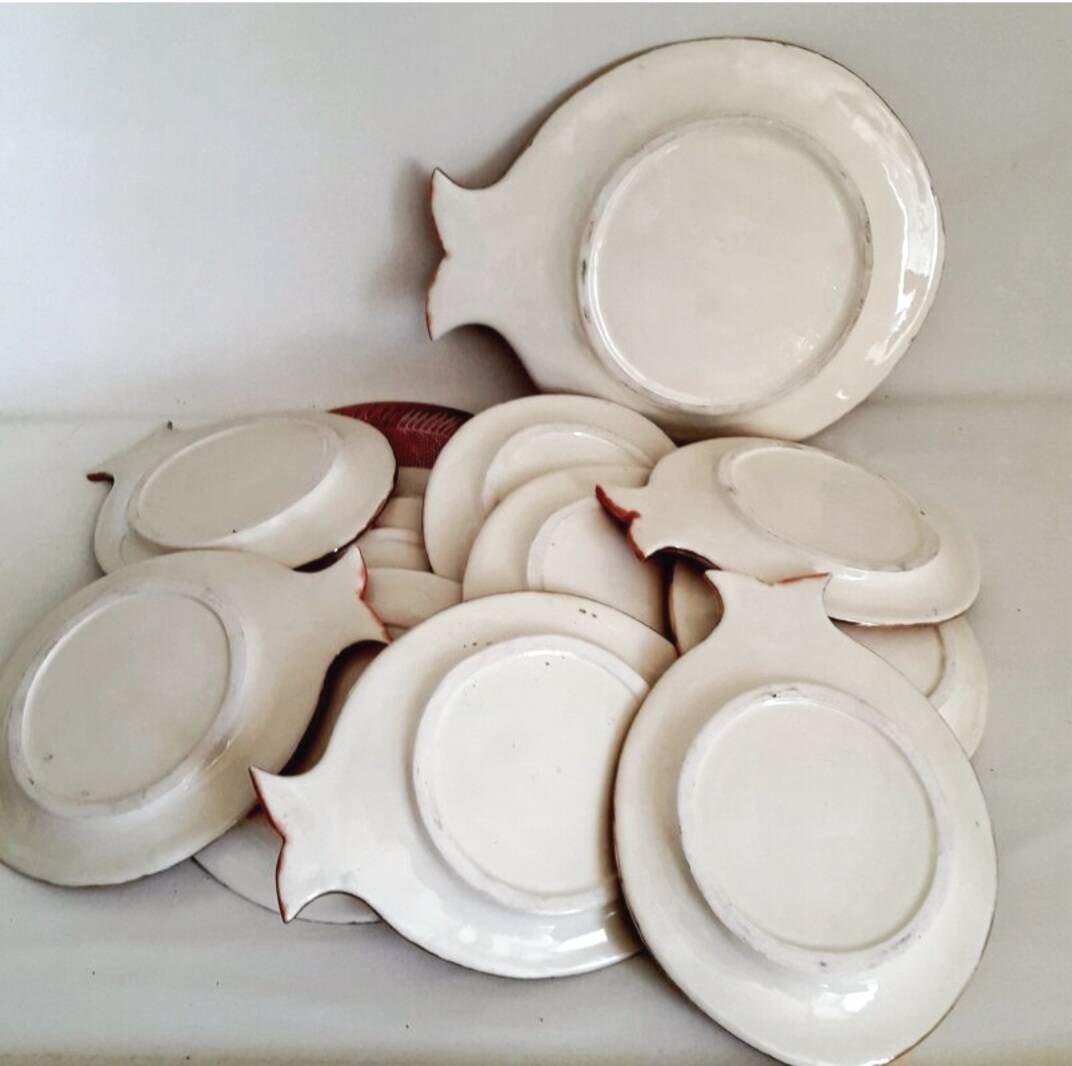 Vintage fish dessert service