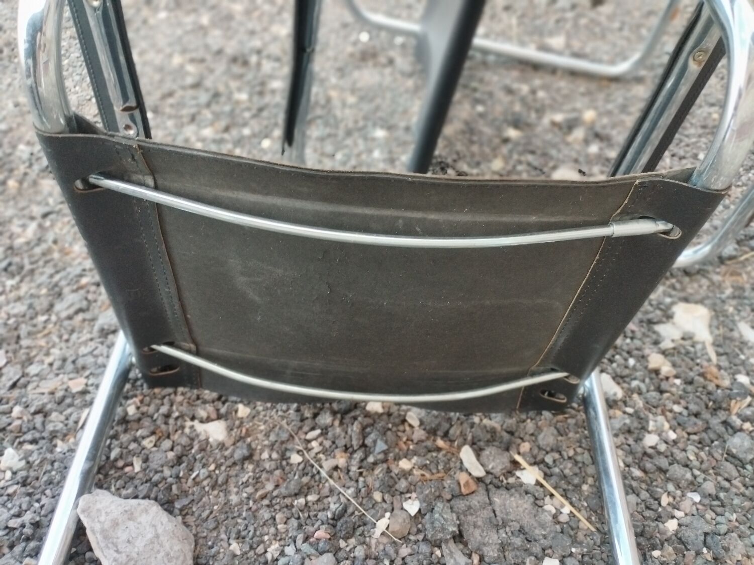 Beautiful pair of vintage chairs in the Marcel Breuer style.