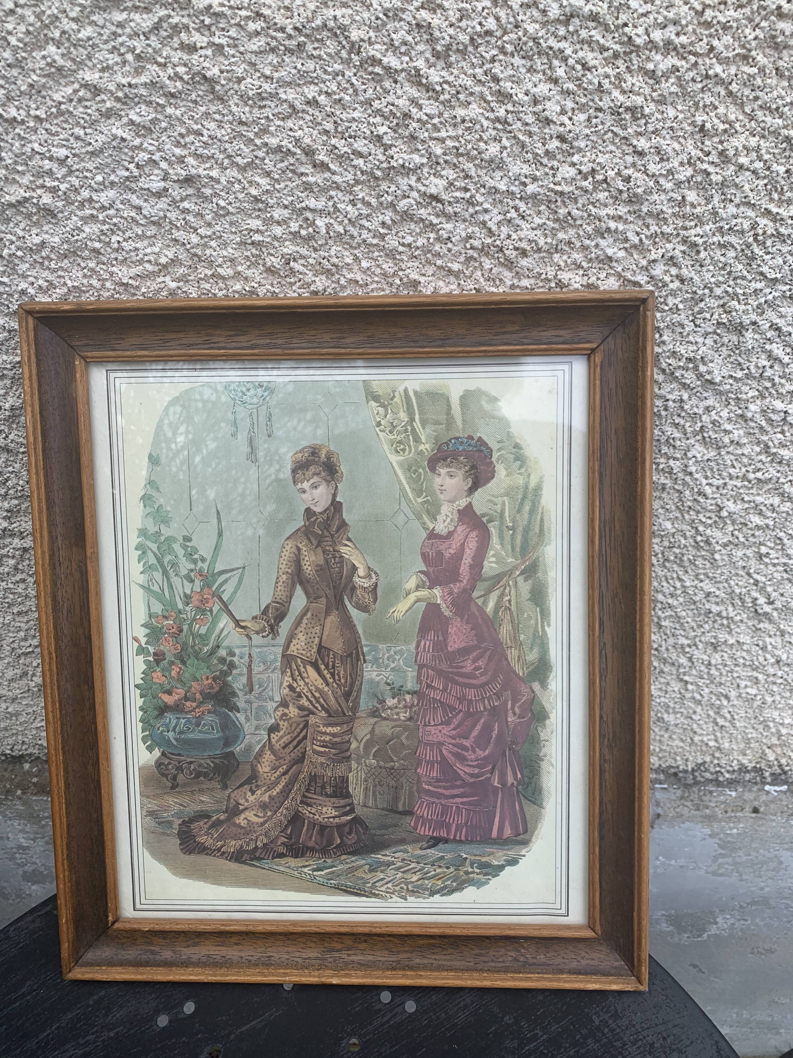 Framed fashion engraving