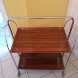 Folding rolling service table