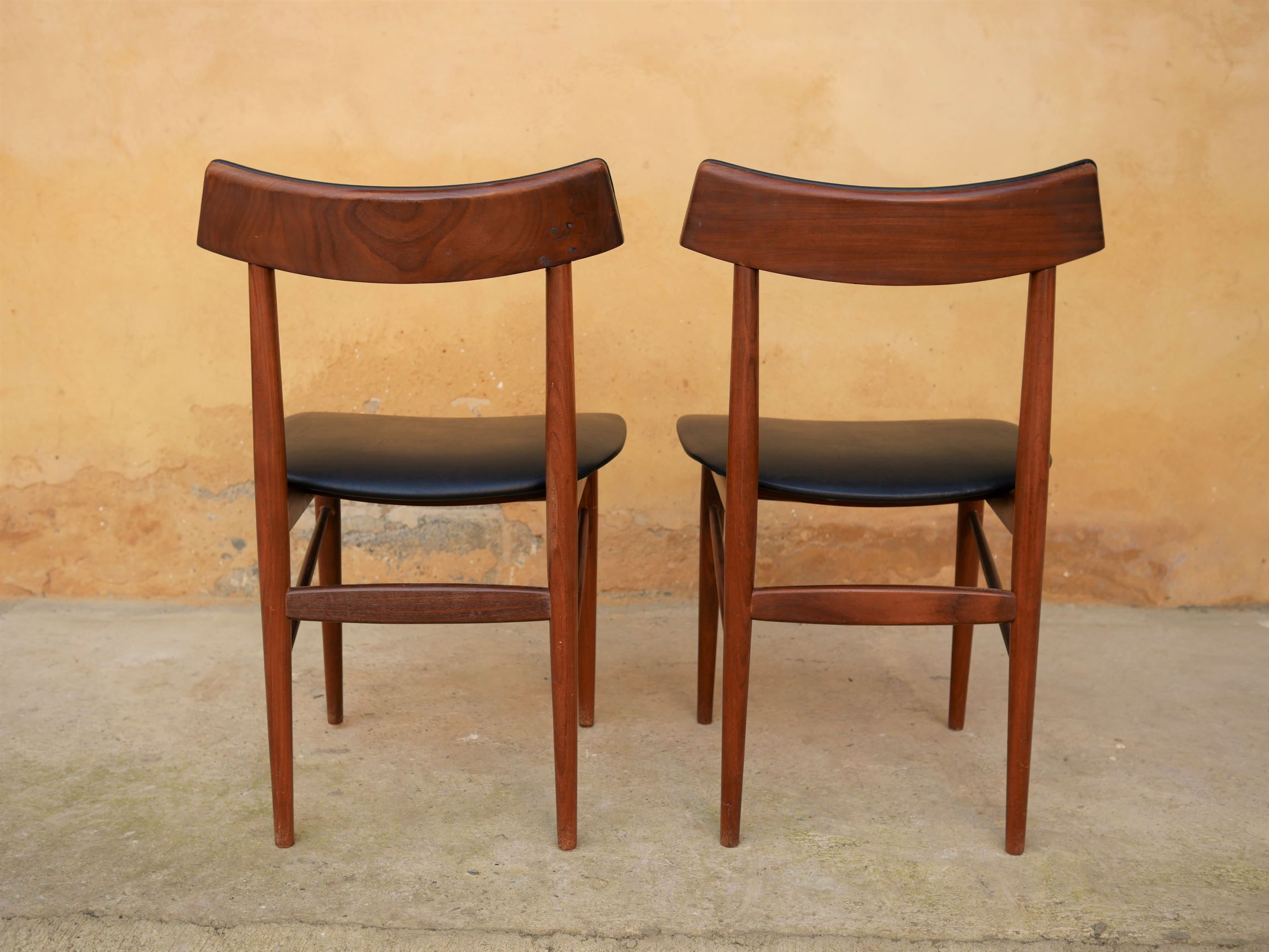 Vintage Scandinavian teak and skai chair