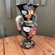 Vase with floral pattern handle signed "Vallauris 610"