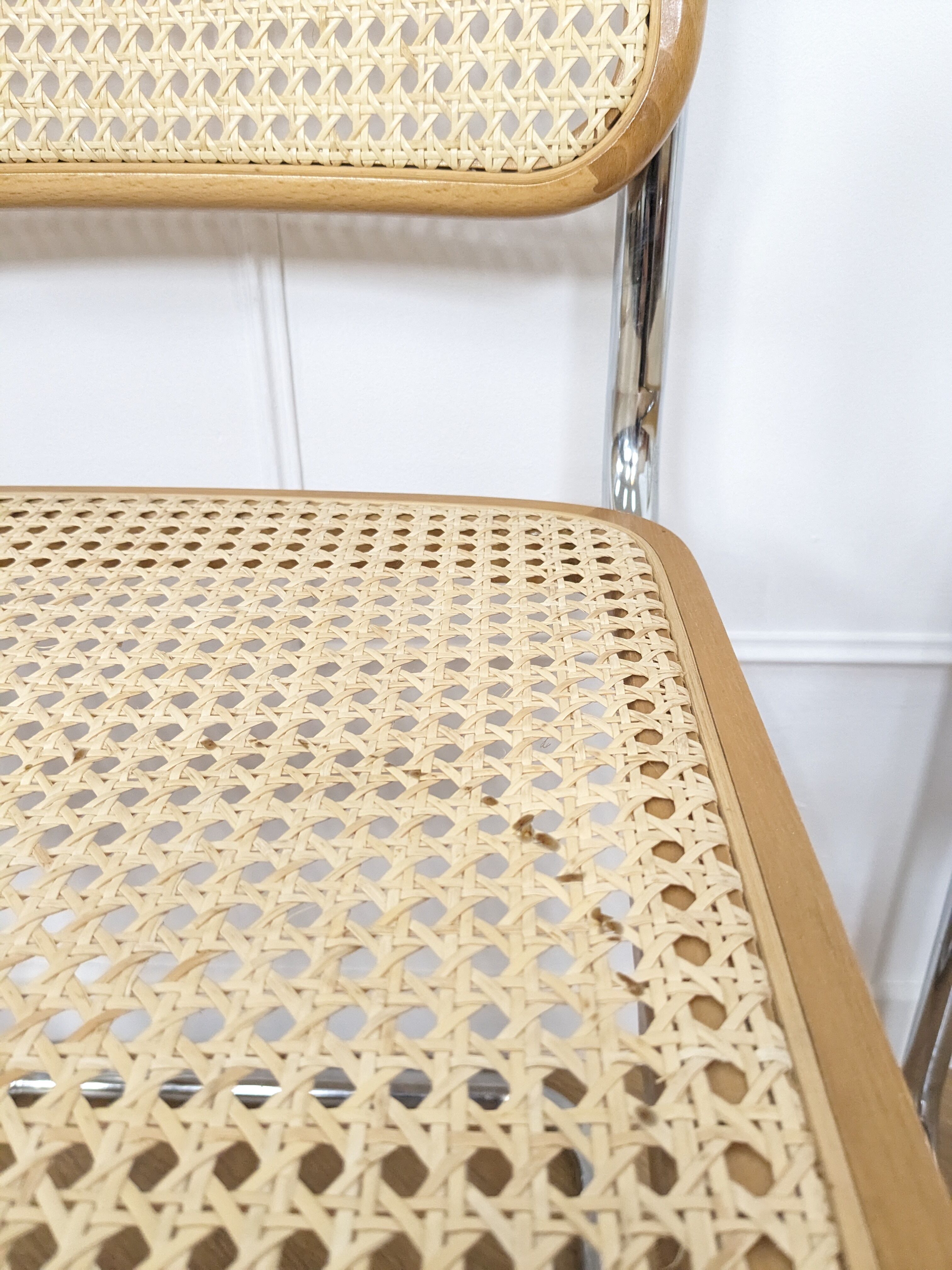 Vintage chairs Cesca B32 by Marcel Breuer