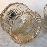 Vintage glass tulip hanging lamp