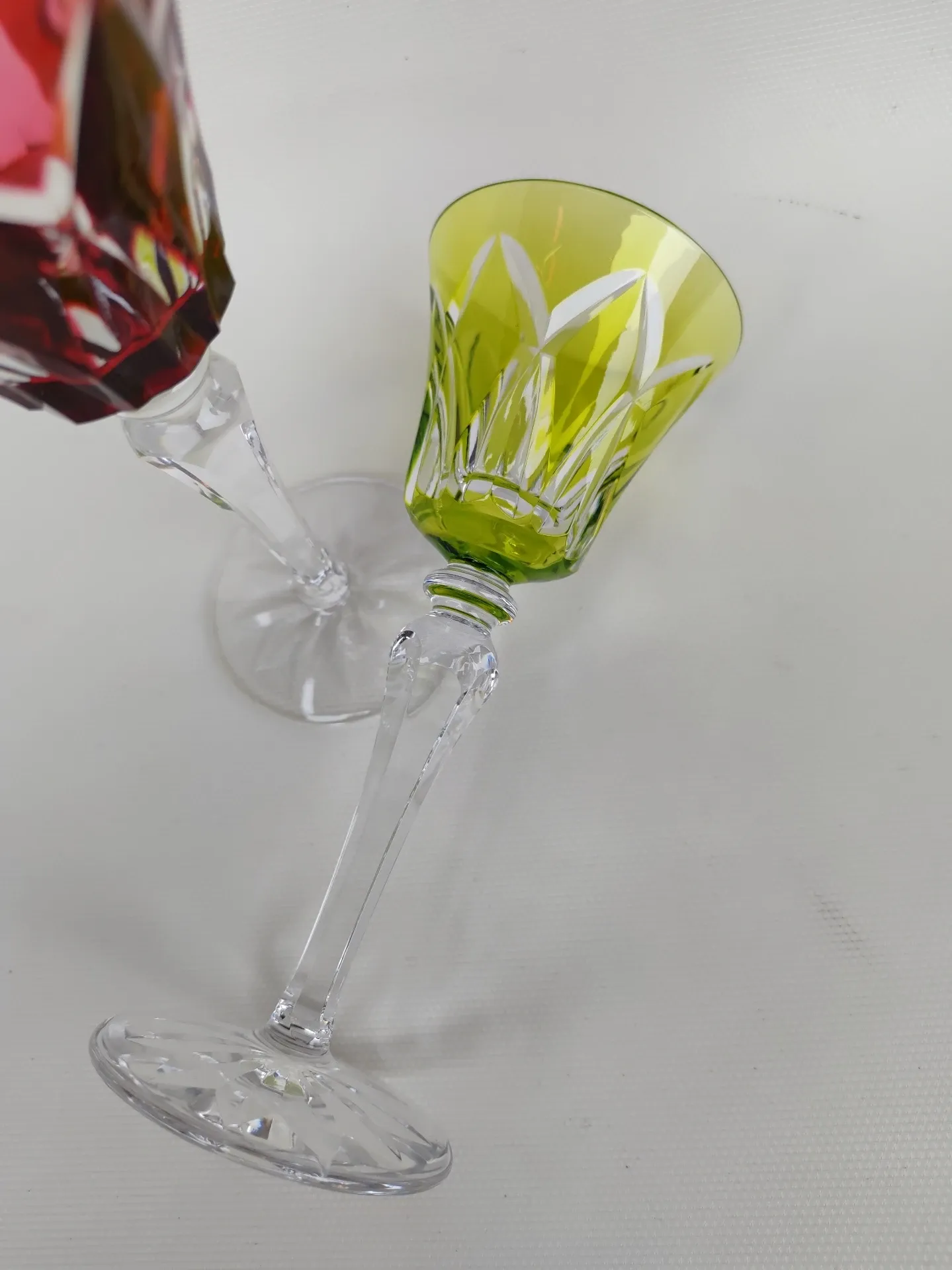 2 large crystal glasses from Saint Louis, Camargue model.