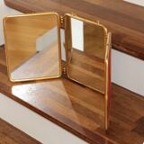 Miroir barbier triptyque doré (590*260mm)