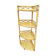 Vintage rattan corner shelf
