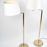 Pair of Floor Lamps, Brass Readers, XXth Century