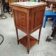 Antique bedside table in solid wood and marble – 19th century