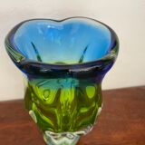 Vintage Bohemian glass vase