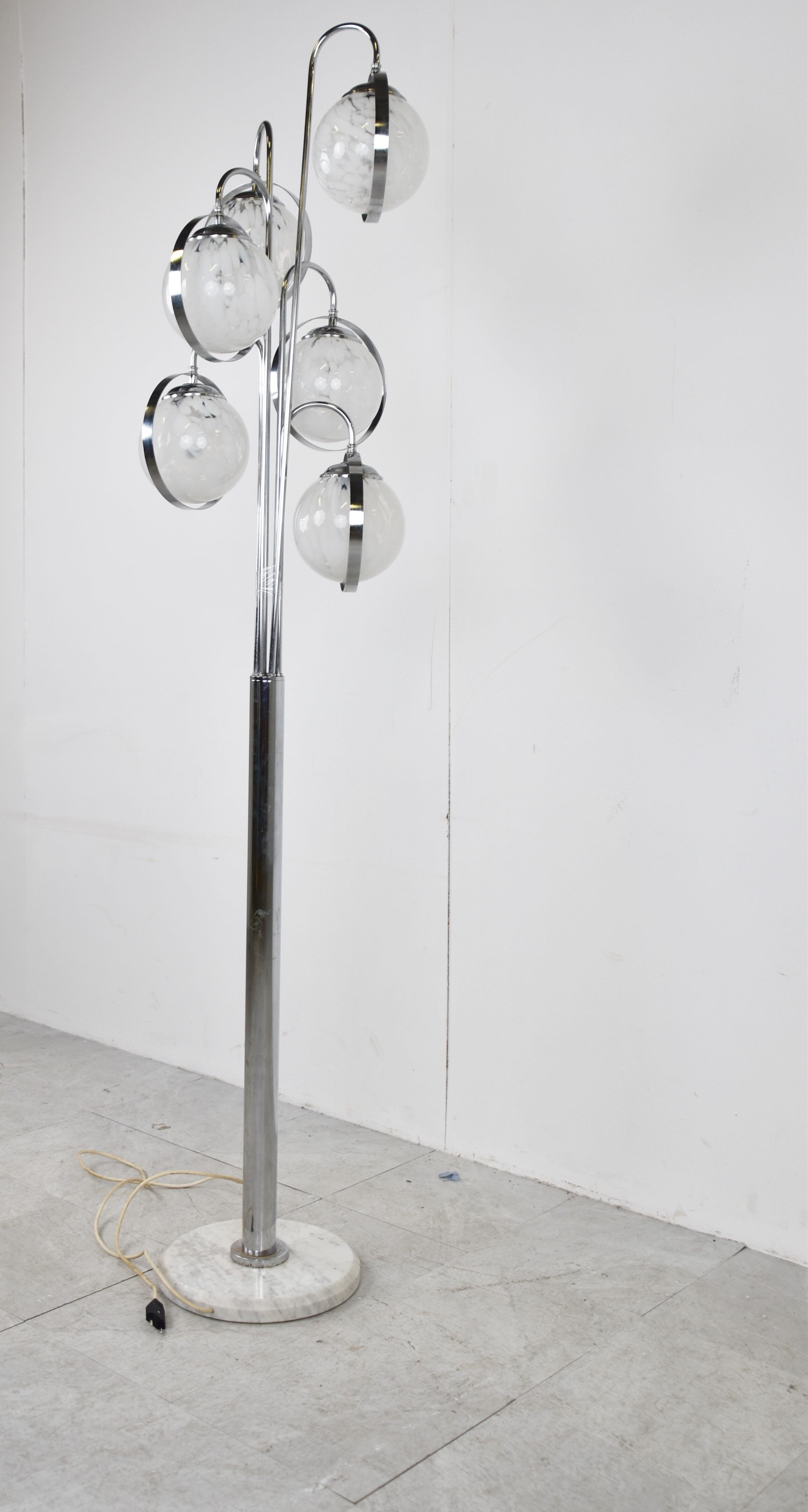 Vintage murano glass floor lamp, 1970s