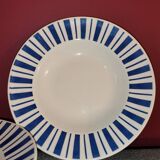 FB blue striped plate