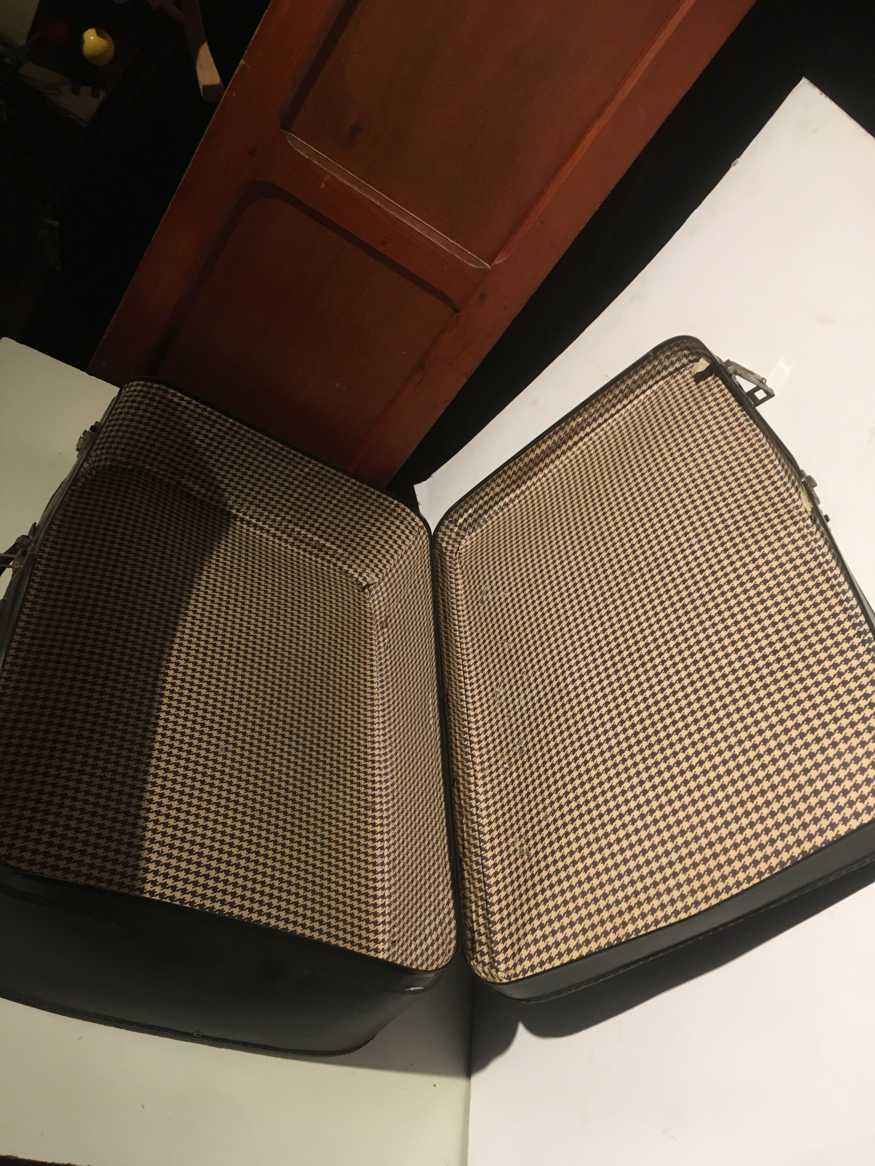 Vintage retro cardboard suitcase