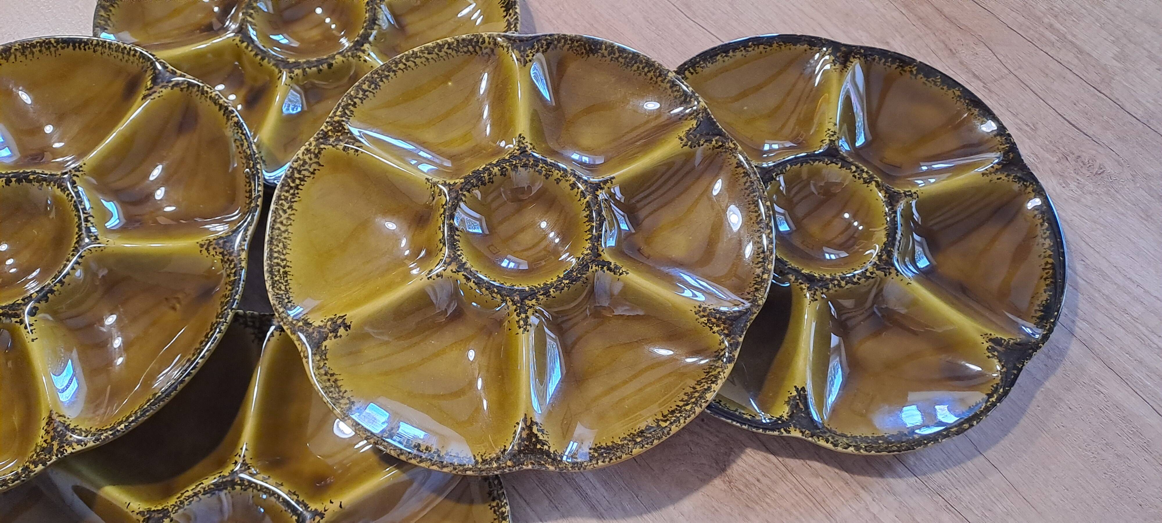 Gien earthenware oyster plates